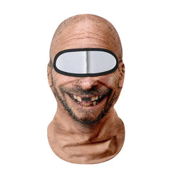 Papy Jacky — cagoule de ski visage de papy chauve et souriant